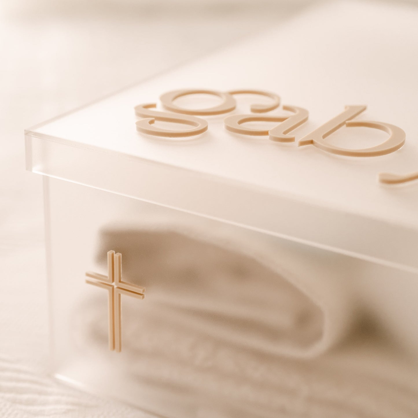 Custom Acrylic Christening Box