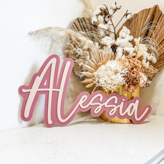 Double Layer Acrylic Name Plaque