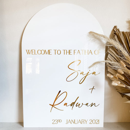 Acrylic Welcome Sign